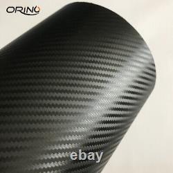 3D Carbon Fiber Black Vinyl Wrap Film Self adhesive Tape Sticker Bubble Free