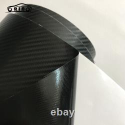 3D Carbon Fiber Black Vinyl Wrap Film Self adhesive Tape Sticker Bubble Free