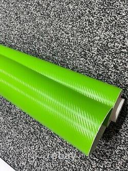 3D-Carbon-Fiber-Vinyl-Car-Wrap-Sheet-Roll-Film-Car-stickers-Decals-Vehicle-GREEN