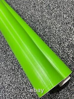 3D-Carbon-Fiber-Vinyl-Car-Wrap-Sheet-Roll-Film-Car-stickers-Decals-Vehicle-GREEN