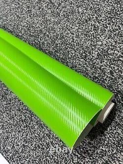 3D-Carbon-Fiber-Vinyl-Car-Wrap-Sheet-Roll-Film-Car-stickers-Decals-Vehicle-GREEN