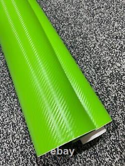 3D-Carbon-Fiber-Vinyl-Car-Wrap-Sheet-Roll-Film-Car-stickers-Decals-Vehicle-GREEN