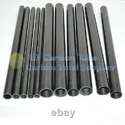 3K Carbon Fiber Tube 20mm 21mm 22mm 23mm 24mm 25mm 26mm 27 28mm 29 30mm x L500mm
