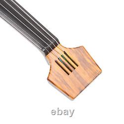 4/4 Electric Violin Dark Colored Wood Grain Carbon Fiber Full Size Silent El EOM