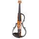 4/4 Electric Violin Dark Colored Wood Grain Carbon Fiber Full Size Silent El GFL