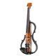 4/4 Electric Violin Dark Colored Wood Grain Carbon Fiber Full Size Silent El GSA