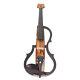 4/4 Electric Violin Dark Colored Wood Grain Carbon Fiber Full Size Silent El GSA