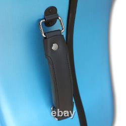 4/4 Full Size Blue Cello Case Carbon Fiber Strong Light Box with Wheels