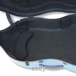 4/4 Full Size Blue Cello Case Carbon Fiber Strong Light Box with Wheels