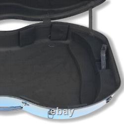 4/4 Full Size Blue Cello Case Carbon Fiber Strong Light Box with Wheels