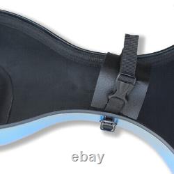 4/4 Full Size Blue Cello Case Carbon Fiber Strong Light Box with Wheels