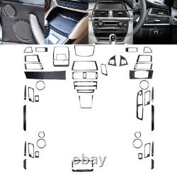 45pcs Carbon Fiber Full kits Interior Trim For BMW X5 X6 2008-13