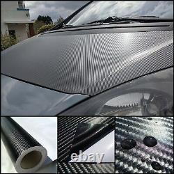 4D Black Carbon Fibre Vinyl FULL CAR WRAP 1.5 x 10m Roll BUBBLE/AIR FREE