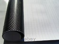 4D Black Carbon Fibre Vinyl FULL CAR WRAP 1.5 x 10m Roll BUBBLE/AIR FREE