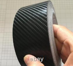 4D Carbon Fiber Black Vinyl Tape, Automotive Grade, Self adhesive Wrap Sticker