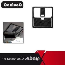 50Pcs WithO Navi For Nissan 350Z 03-09 Carbon Fiber Full Interior Set Decor Cover