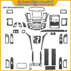 50X Carbon Fiber Interior Complete Full Set Panel Trim Cover For Lexus RX330 350