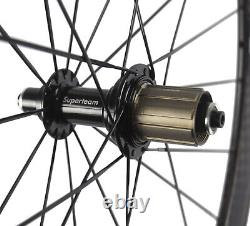 50mm Full Carbon Fiber Wheels 23mm Width V Shape Carbon Wheelset 700C Cycle Bike