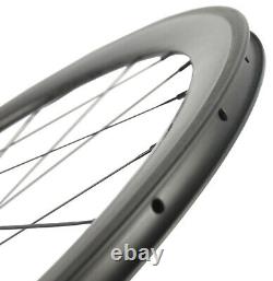 50mm Full Carbon Fiber Wheels 23mm Width V Shape Carbon Wheelset 700C Cycle Bike