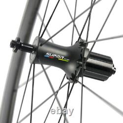 50mm Full Carbon Fiber Wheels 700C Road Bike Clincher Bicycle Cycling Wheelset