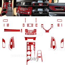 54pcs Red Carbon Fiber Full Kits Interior Trim For Lexus RC300 350 200t