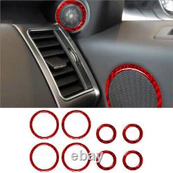 57Pcs Red Carbon Fiber Full Interior Kit Cover Trim For Land Rover Range Rover