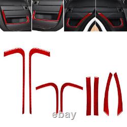 57Pcs Red Carbon Fiber Full Interior Kit Cover Trim For Land Rover Range Rover