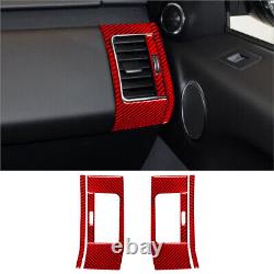 57Pcs Red Carbon Fiber Full Interior Kit Cover Trim For Land Rover Range Rover