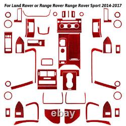 59Pcs Carbon Fiber Interior Full Cover Trim For Land Range Rover Sport Red RHD