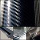 5D Black Gloss Carbon Fibre Vinyl FULL CAR WRAP 1.5 x 10m Roll BUBBLE FREE