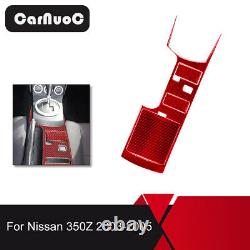 60Pcs With Navi For Nissan 350Z 03-09 Carbon Fiber Dashboard Full Set Decor Cover