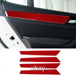 64PCS For BMW X3 F25 X4 F26 Red Carbon Fiber Full Kits Interior Trim