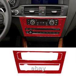 64PCS For BMW X3 F25 X4 F26 Red Carbon Fiber Full Kits Interior Trim