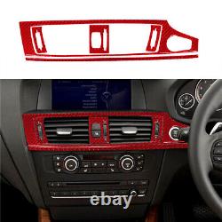 64PCS For BMW X3 F25 X4 F26 Red Carbon Fiber Full Kits Interior Trim