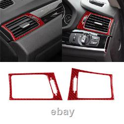 64PCS For BMW X3 F25 X4 F26 Red Carbon Fiber Full Kits Interior Trim