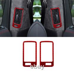 65pcs For Audi Q7 2007-15 Red Carbon Fiber Full Kits Sticker Trim