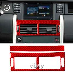 66pcs Red Carbon Fiber Full Kits Interior Trim For Land Rover Discovery Sport