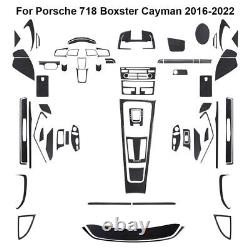 77Pcs Carbon Fiber Full Interior Exterior Trim For Porsche 718 Boxster Cayman