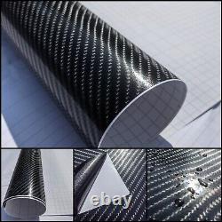 7D Black Carbon Fibre Vinyl FULL CAR WRAP 1.5 x 10m Roll BUBBLE/AIR FREE