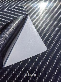 7D Black Carbon Fibre Vinyl FULL CAR WRAP 1.5 x 10m Roll BUBBLE/AIR FREE