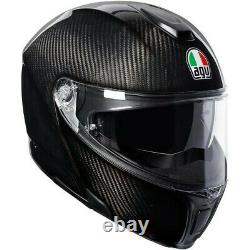 AGV SPORT Modular Flip-Up Full-Face Helmet withSun Visor Gloss Carbon Fiber