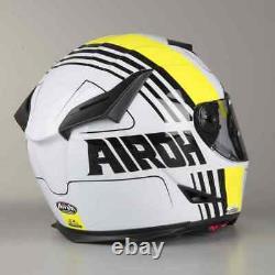 Airoh GP500 Full Face Motorcycle Helmet Scrape Yellow Gloss Track Race Helmet