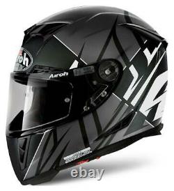 Airoh Gp 500 Full Face Motorcycle Helmet Sectors White Matt