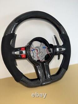 BMW LED Carbon Fiber Steering Wheel 1 2 3 4 Series F20 F22 F30 F32F36 FULL SET
