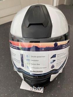 BRAND NEW BMW System 7 Carbon Motorcycle Helmet Light White Small 54/55