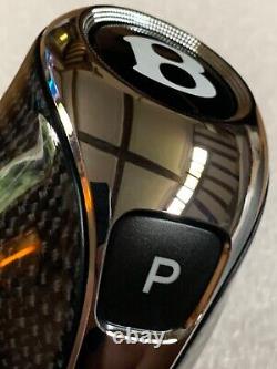 Bentley Bentayga Shift Gear Knob Full Genuine Carbon Fiber / Chrome