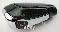 Bentley Shifter GT GTC Bentayga Shift Knob Full Genuine Carbon Fiber / Chrome