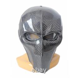 Black&red Carbon Fiber Helmet Cosplay Deathstroke Party Mask Cycling Helmet