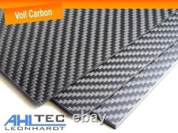 Carbon Board 2,5mm / Cfk Carbon Fiber / Twill Full Carbon / Size Selectable