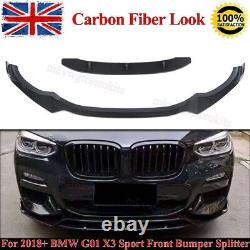 Carbon Fiber ABS M Performance Front Lip Splitter Spoiler For BMW X3 G01 X4 G02